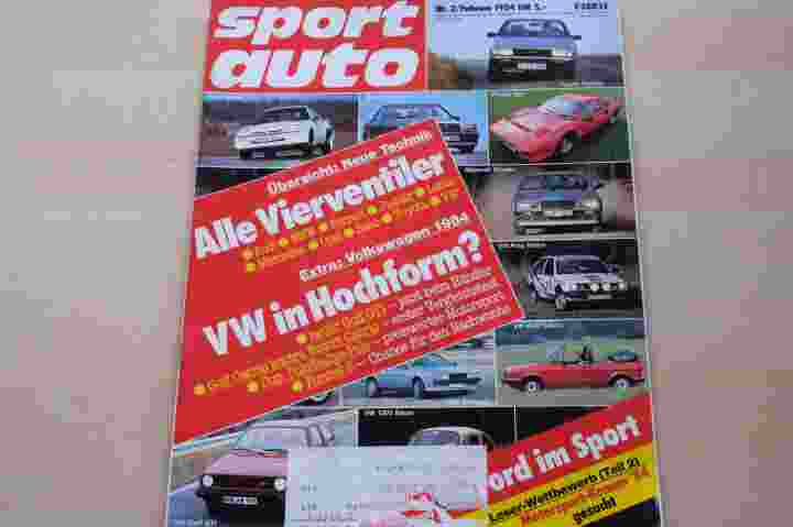 Deckblatt Sport Auto (02/1984)